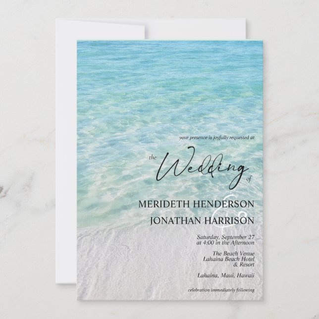 Invitation Photo Seaside Sea Glass Website Plage (Devant)