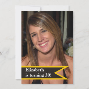 Invitation Photo simple du 40e anniversaire de la femme moder