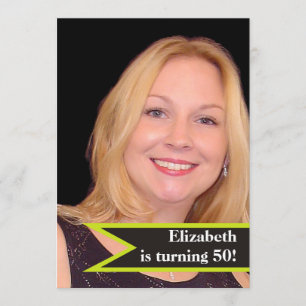 Invitation Photo simple du 50e anniversaire de la femme moder