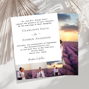 Invitation Photo simple mariage de luxe