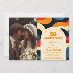 Invitation Photo super du 50e anniversaire du Mariage des ann