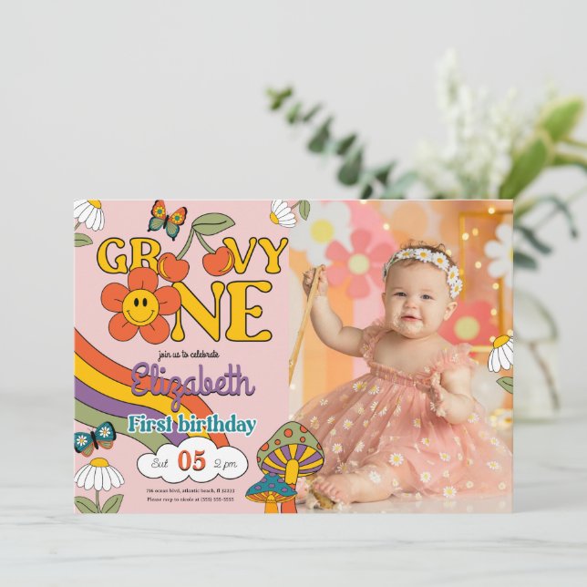 Invitation photo super d'un jour d'anniversaire (Debout devant)