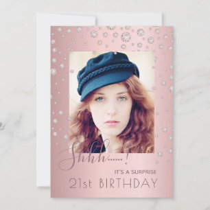 Invitation Photo Surprise Anniversaire de la fête des diamant