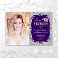 Photo Sweet 16 Anniversaire - Kiss Purple Silver