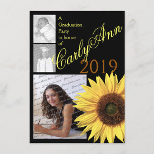 Invitation Photo Tournesol Tri