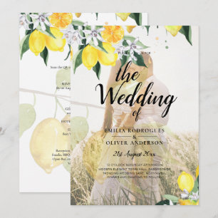 Invitation PHOTO TOUT-EN-1 BUDGET OVERLAY Lemons Mariage QR
