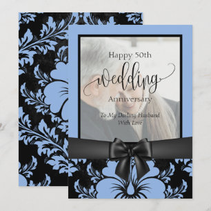 Invitation Photo traditionnel de 50e anniversaire de mariage 