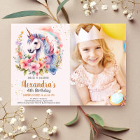 Photo Unicorn Rainbow Sparkles Gold Anniversaire