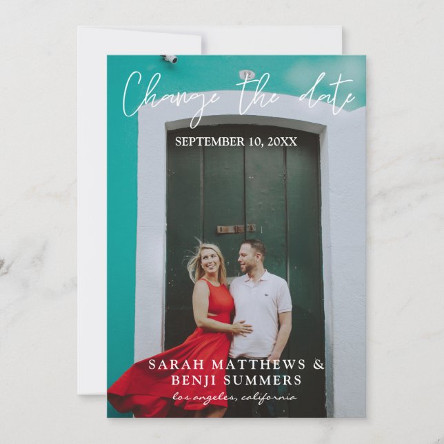 Invitation Photo - Vertical Modifier la date (Devant)