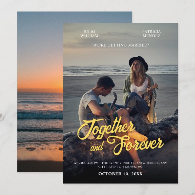 Invitation Photogenic wedding  (Devant / Derrière)