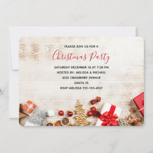 Invitation Photographie de bois rustique avec éléments de Noë