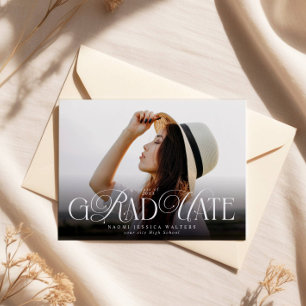 Invitation Photographie de fin d'études en typographie modern