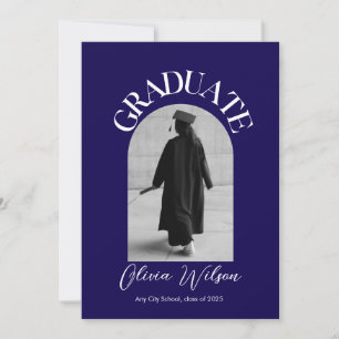 Invitation Photographie de graduation moderne en noir et blan