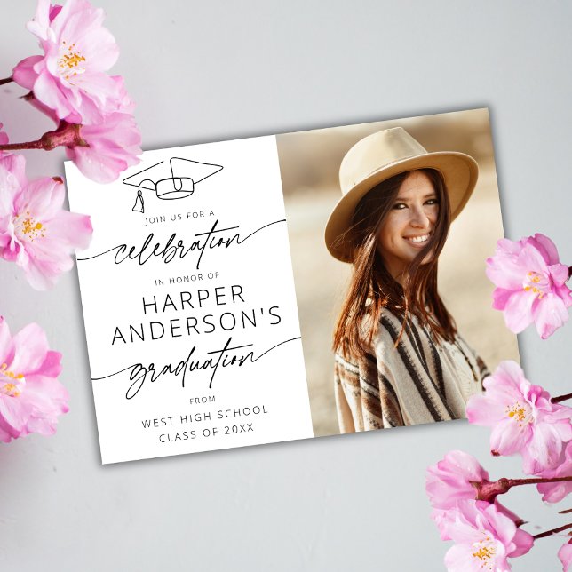 Invitation Photographie de la fête de célébration de la gradu (Créateur téléchargé)