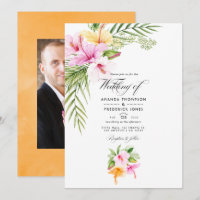 Photographie de mariage de plage florale tropicale