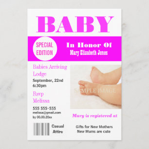 Invitation Photographie du magazine Baby girls