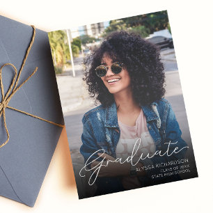 Invitation Photographie et écriture manuscrite Diplôme avec O