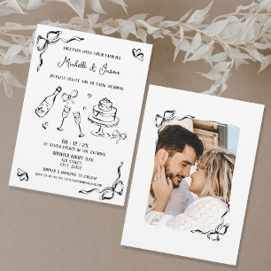 Invitation Photographie moderne Retro Whimsical Unique Main T