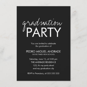 Invitation Photographie noir et blanc du lycée