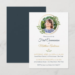 Invitation Photographie personnalisée de la première communio