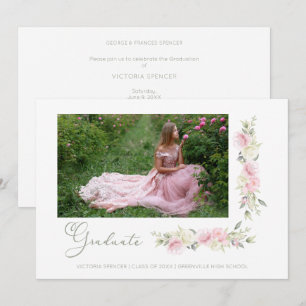 Invitation Photographie romantique Diplôme de germination ros