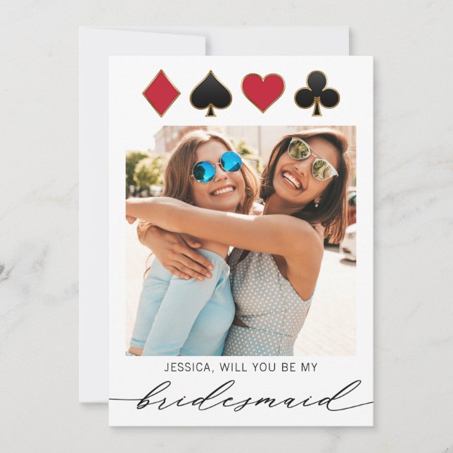 Invitation Photos de Las Vegas Destination Bridesmaid Proposi (Devant)