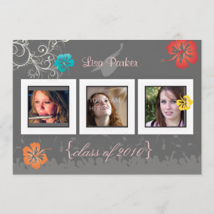 Invitation Photos de papillons/tourterelles/fleurs tropicales