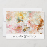*~* Photos florales de colibri QR RSVP AR26 MARIAG