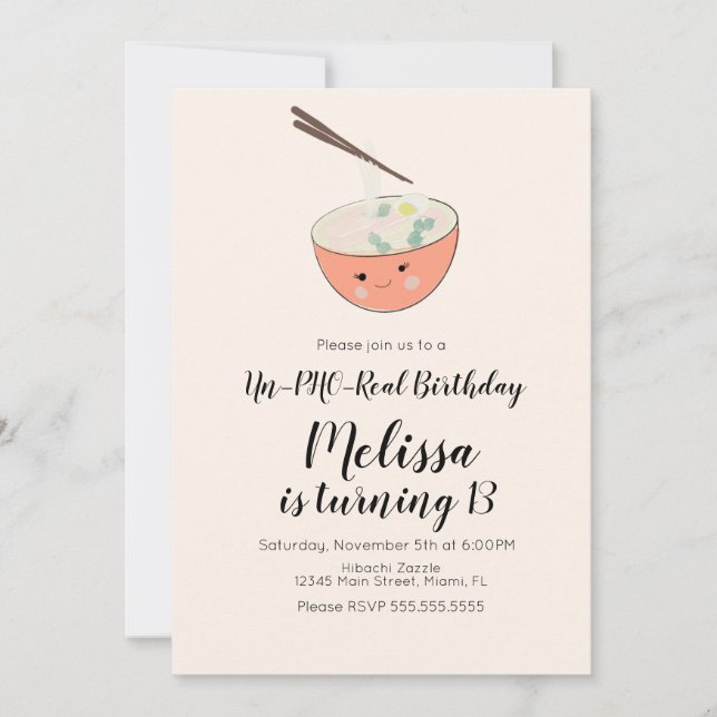 Invitation Photos Oriental Dîner d'anniversaire Restaurant Pa (Devant)