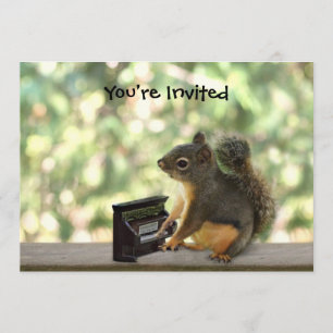 Invitation Piano de l'écureuil