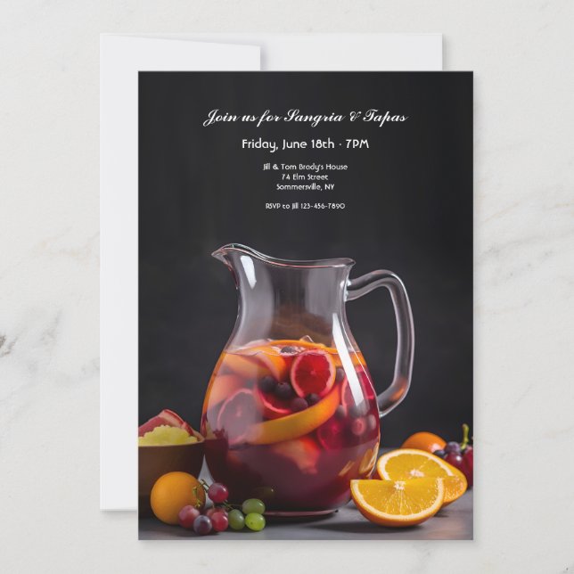 Invitation Pichet de sangria (Devant)