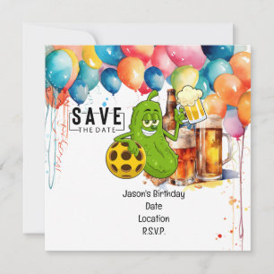 Invitation Pickleball Anniversaire Enregistrer la date pour l