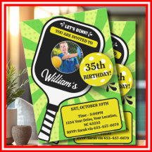 Pickleball Anniversaire RETRO Green Sports