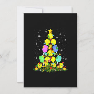 Invitation Pickleball Christmas Tree Père Noël Pickleball X M