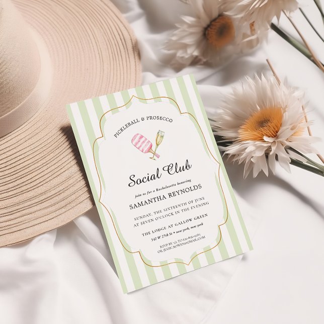 Invitation Pickleball Country Club | Bachelorette (Créateur téléchargé)
