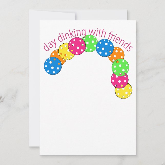 Invitation Pickleball Day Dîner avec des amis (Devant)