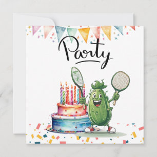 Invitation Pickleball fête anniversaire