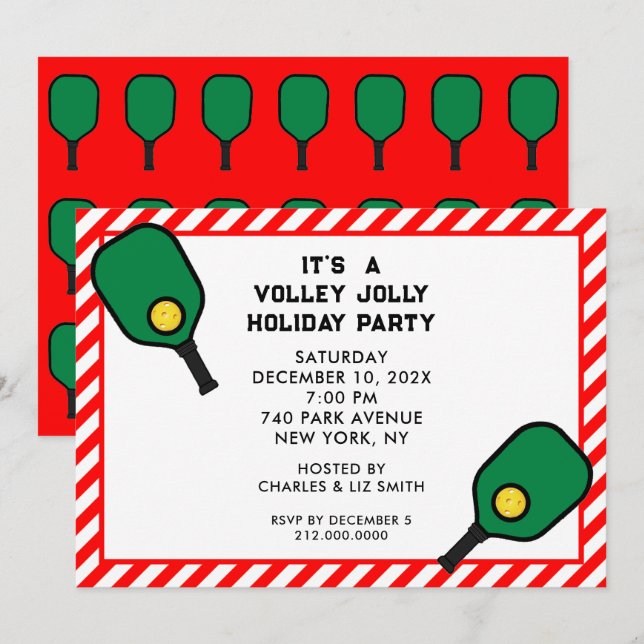 Invitation Pickleball Party (Devant / Derrière)