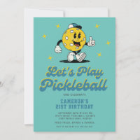 Pickleball Party Funny Pickleball Mascotte de dess