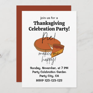 Invitation Pie Me Rend Joyeuse Pie Thanksgiving