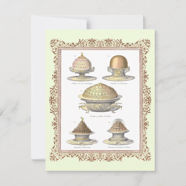 Invitation Pièce de Cuisine de gâteau Chef's School Gradutati (Devant)