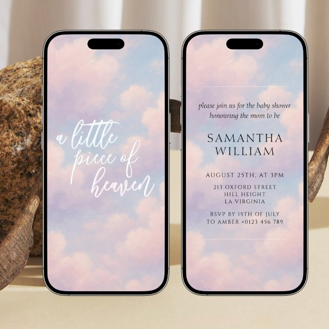 Invitation Pièce du Baby shower Ciel Téléchargement numérique (Créateur téléchargé)