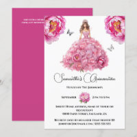 Pièce rose Quinceañera fleurs florales