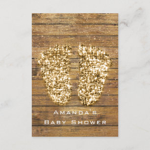 Invitation Pieds Baby shower or Bois Rustique Garçon