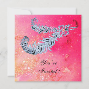 Invitation PIEDS DE DIAMONDE, étincelles roses