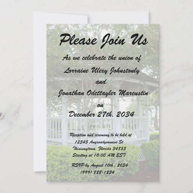 Invitation pierce du fort de gazebo (Devant)