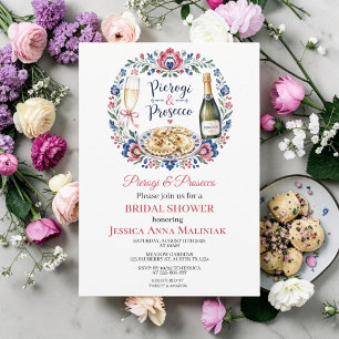 Invitation Pierogi & Prosecco Réception de Mariage Polonaise 