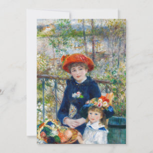 Invitation Pierre-Auguste Renoir - Deux sœurs sur la terrasse