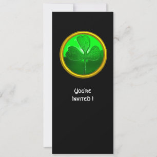 INVITATION PIERRE PRÉCIEUSE TRÈFLE VERT, FÊTE DE LA SAINT-PAT