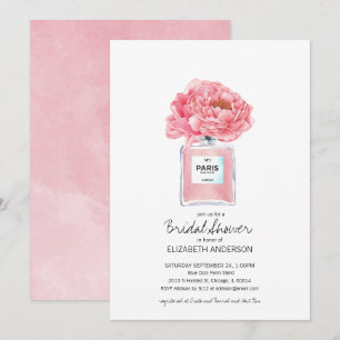 Invitation Pies roses et Fête des mariées de parfum